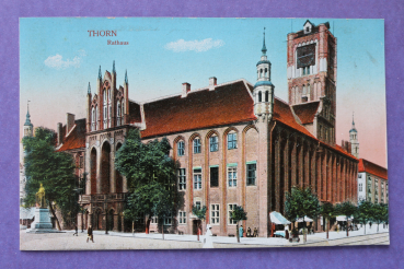 Ansichtskarte AK Thorn Toruń 1910-1920 Rathaus Straßen Architektur Kujawien Pommern Ortsansicht Polen Polska